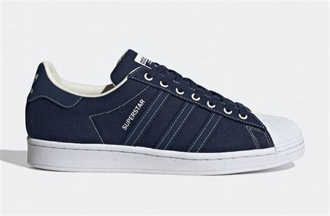 adidas superstar canvas bleu.